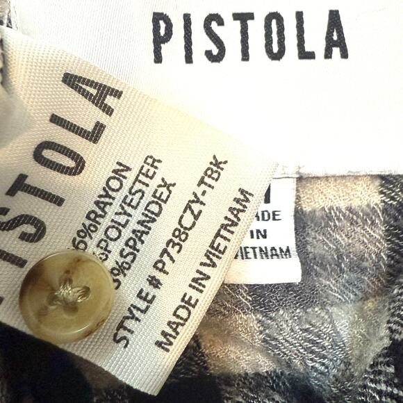 Pistola medium 1/2 button front plaid shirt button back TLS1 2805 - Picture 6 of 11